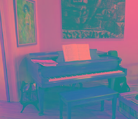 Escape Guesthouse, Fort Green Brooklyn NYC Piano and private concert space at bed and breakfast